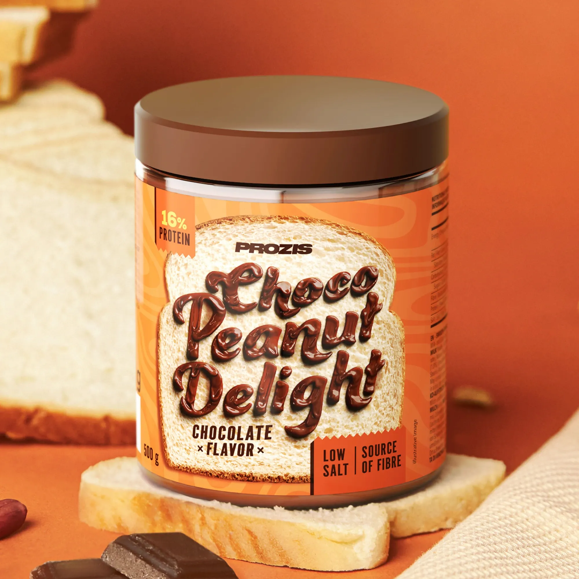 Choco Peanut Delight 500 g Cremosa - información nutricional - ETC Nutrition