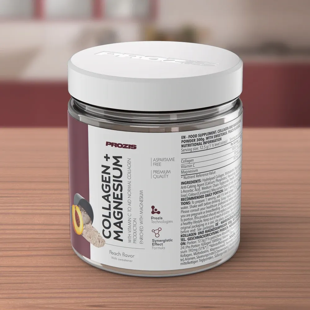 Colágeno + Magnesio 300 g Melocotón - frontal - ETC Nutrition