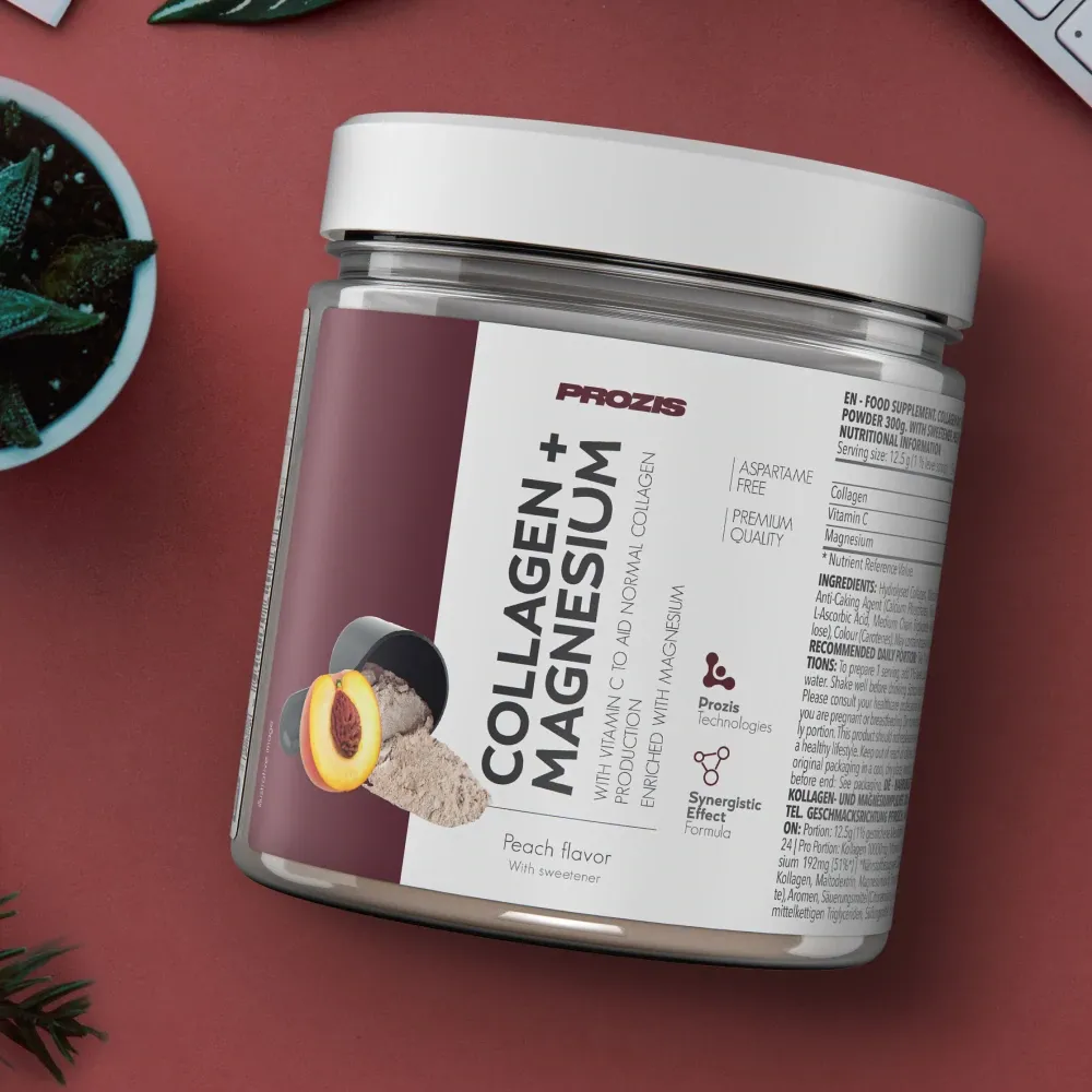Colágeno + Magnesio 300 g Melocotón - envase - ETC Nutrition