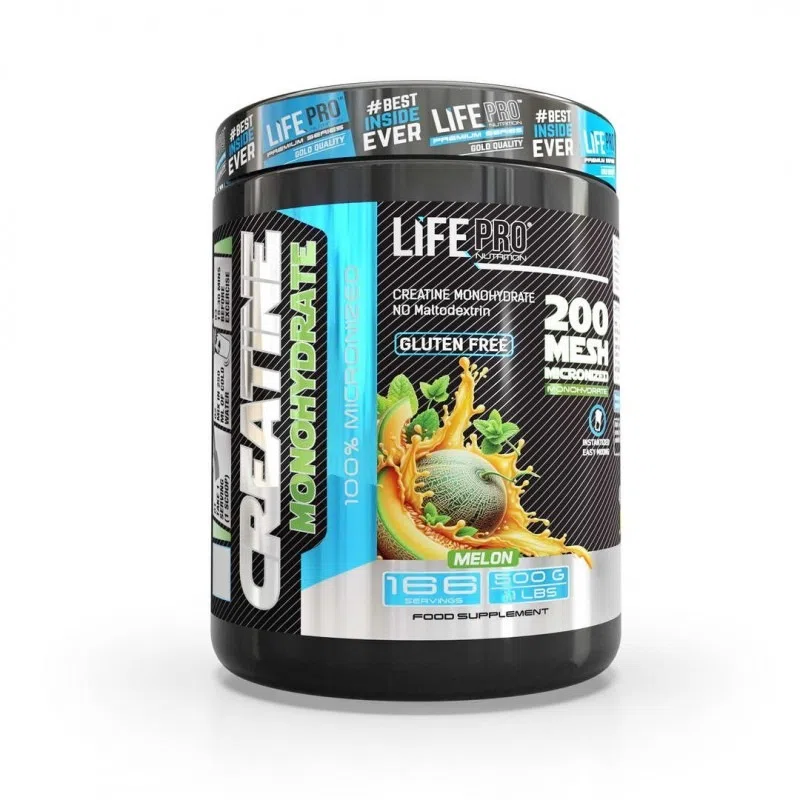 Creatine Monohydrate 200mesh 500g Melon - frontal - ETC Nutrition