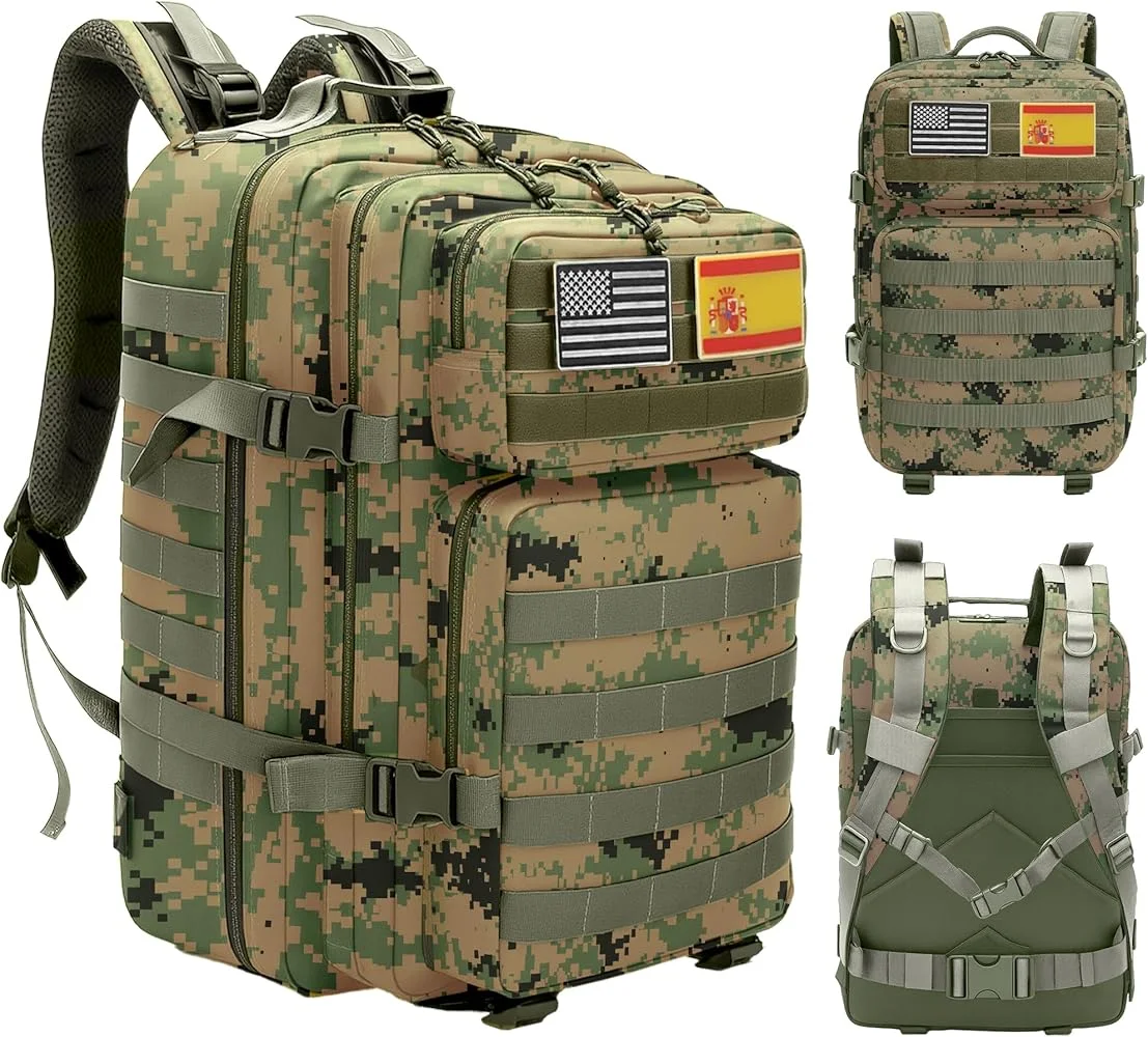 Mochila 45L – Camuflaje Digital Verde - ETC Nutrition