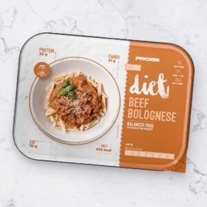 Pasta con carne de vacuno a la boloñesa dietética