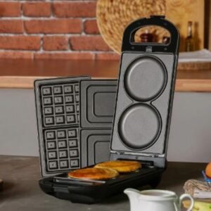 Sandwichera 3 en 1 con placas intercambiables